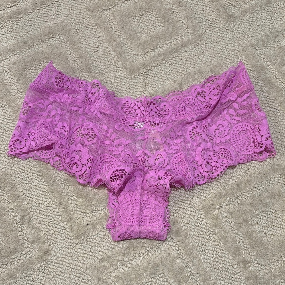 Victoria's Secret Pink/Purple Lace Cheeky